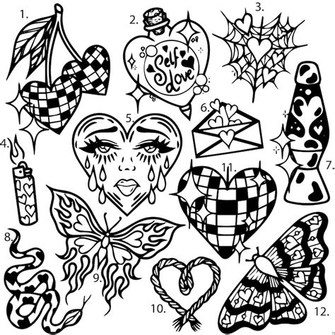 Tattoo Stencils Heart Etsy