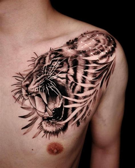Tattoo Tiger Chest