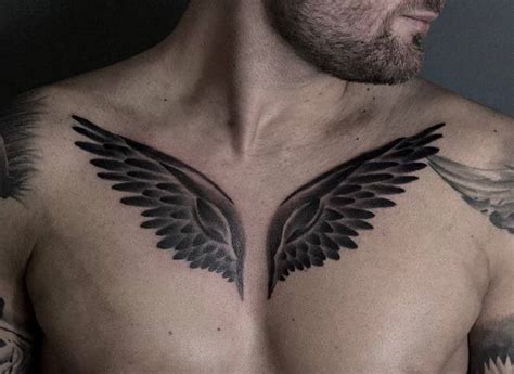 Tattoo Wings On Chest By Davetattoo Tattoogrid Net