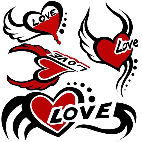 Temporary Tattoowala Heart Black And Red Trible 3 Design Temporary Tattoo For Men And Women Waterproof Sticker Temporary Tattoowala Heart Black And Red Trible 3 Design Temporary Tattoo For Men And Women Waterproof Sticker