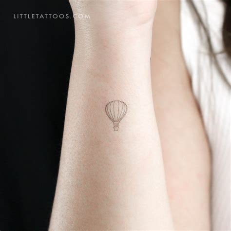 Tiny Hot Air Balloon Temporary Tattoo Set Of 3 Little Tattoos Tiny Hot Air Balloon Temporary Tattoo Set Of 3 Little Tattoos