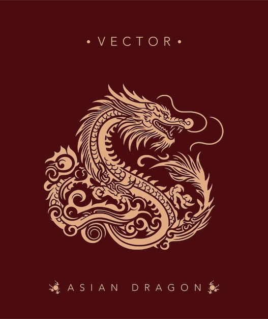 Traditional Asian Dragon Tattoo 2716970 Vector Art At Vecteezy