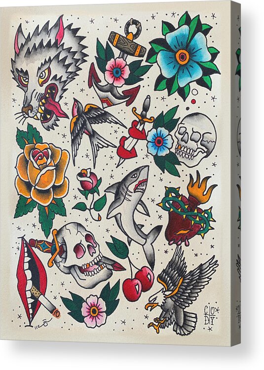 Traditional Tattoo Flash Sheets Traditional Tattoo Sleeve Traditional