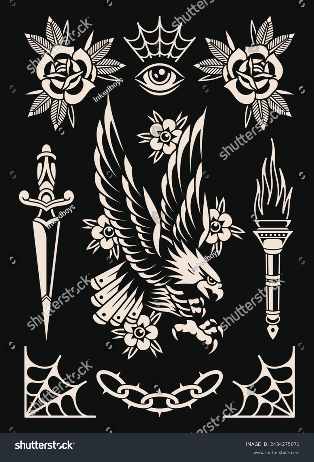 Traditional Tattoo Flash Vector Art Icons And Graphics For Free Download