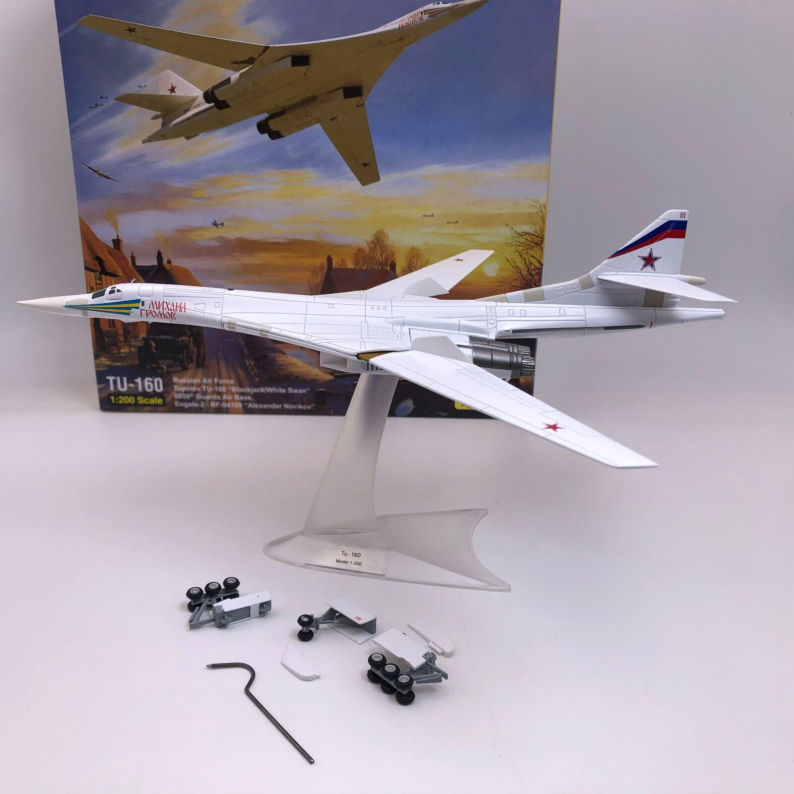 Tupolev Tu 160 Blackjack Bomber 1 144 Diecast Metal Aircraft Model Kit