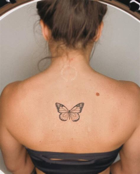 Upper Back Butterfly Tattoos Butterfly Tattoo On Upper Back
