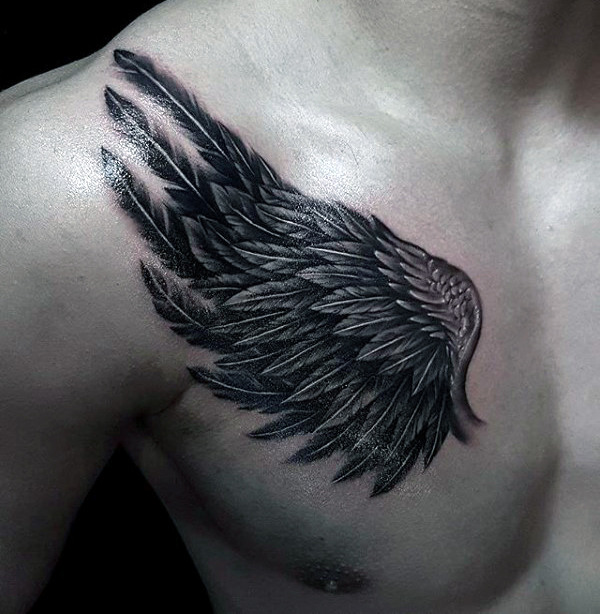 Wing Tattoos On Chest