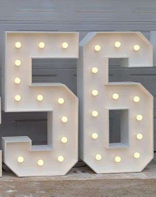 Wood Marquee Number 5